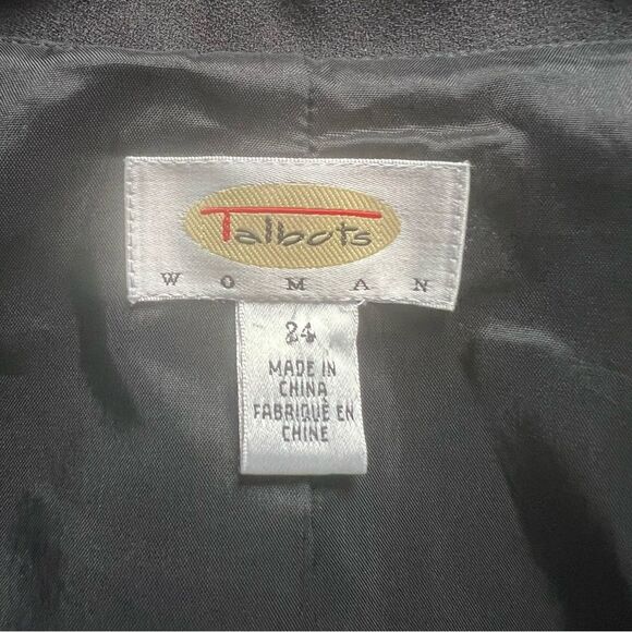 Talbots Woman Black Blazer Size 24 EUC - Picture 3 of 8
